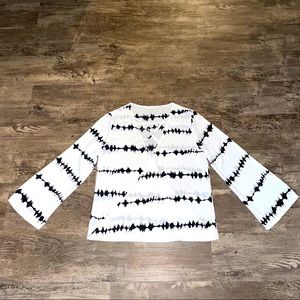 Black and white blouse